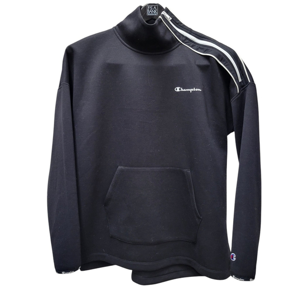 Champion Women's Sport Mock Neck Shoulder Zip Pullover Fleece Sweatshirt Large - Picture 1 of 8